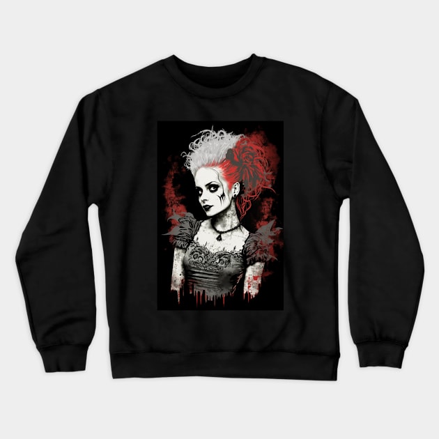 Goth Girl - Emilie Autumn Crewneck Sweatshirt by RichieDuprey